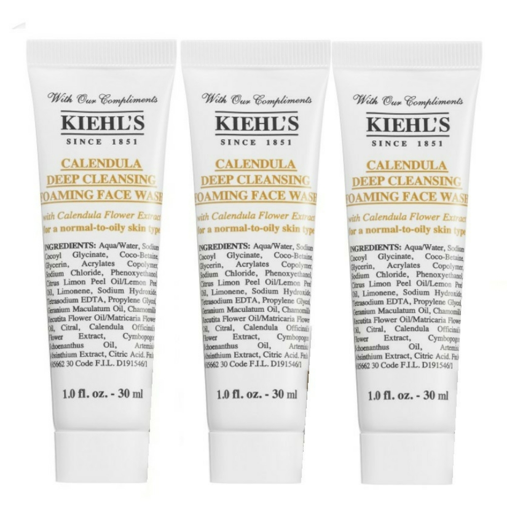 3× Kiehl's Calendula Deep Cleansing Face Wash